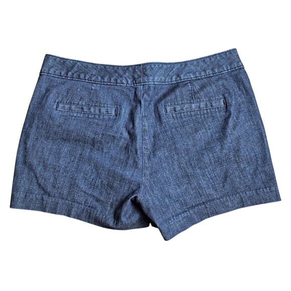 Banana Republic 29/ 8 Dark Wash Denim Blue "Hampton" Preppy Shorts - Picture 5 of 11